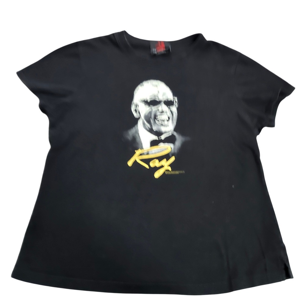 Zion Rootswear T-Shirt Womens M Ray Charles Graphic Black Zion Rootswear EUC